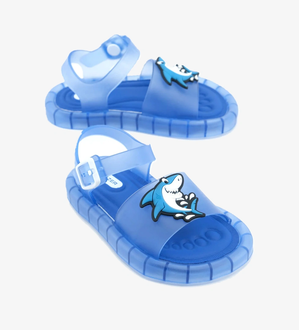 Gezer Gezer Mavi Erkek Çocuk Yazlık Airblow Bilekten Tokalı Ayarlanabilir Rahat Işıklı Taban Günlük Sandalet Sandalet & Terlik | Flo Mavi - 1. görsel