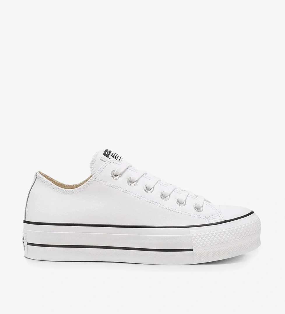 561680 Chucktaylor All Star Plat Beyaz Unisex Ayakkabı