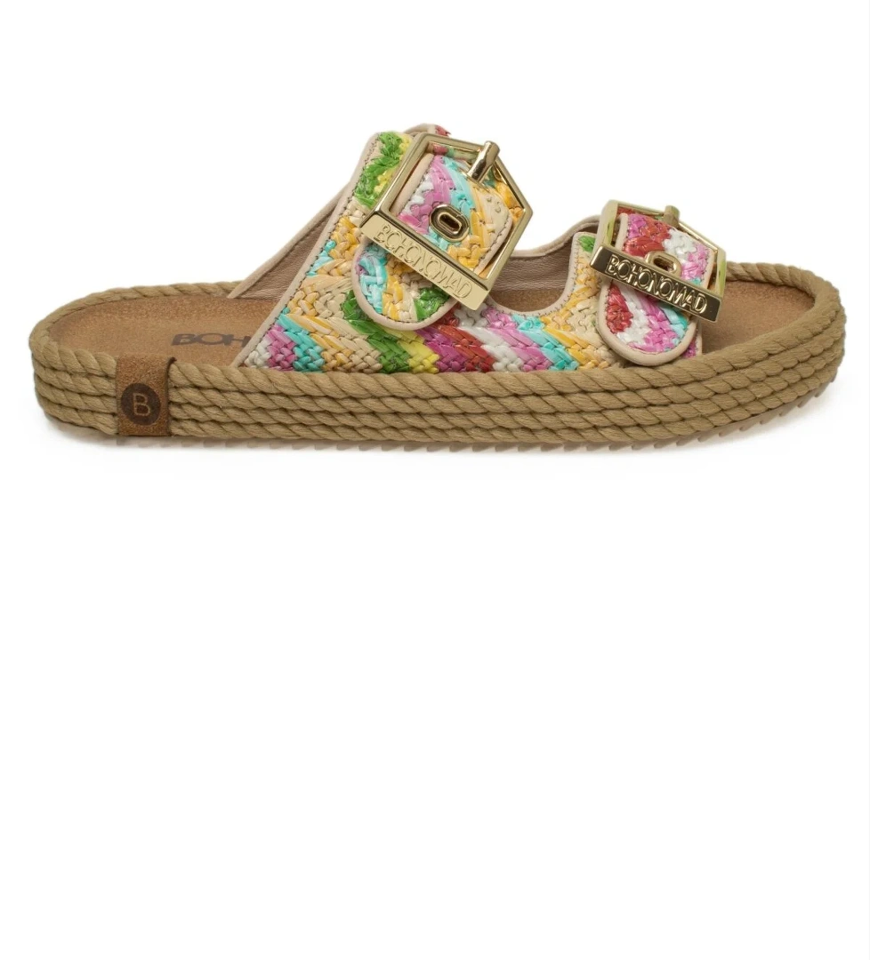 Bohonomad Sydney-z Hasir Taba Çok Renkli Kadın Terlik model görseli