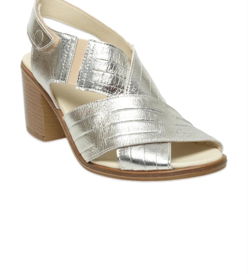 D25Ys-2830 Günlük Kalin Topuklu Bakır Kadın Sandalet - Görsel 1