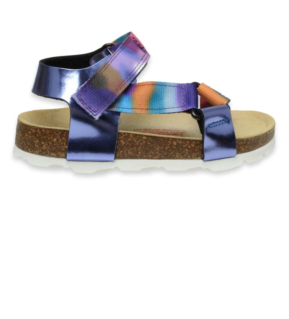 000116-P Fussbettpantoffel Lila Çocuk Sandalet - Görsel 1