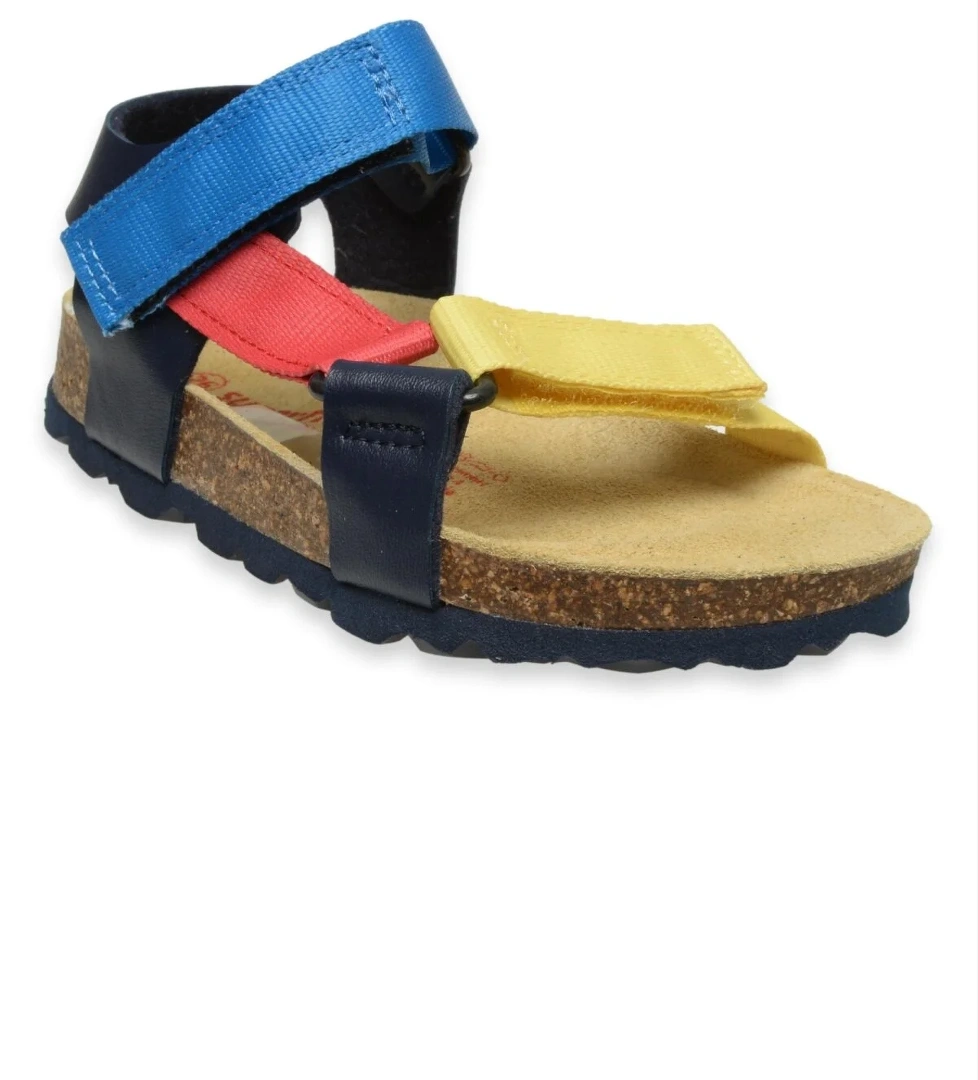 000116-P Fussbettpantoffel Lacivert Çocuk Sandalet