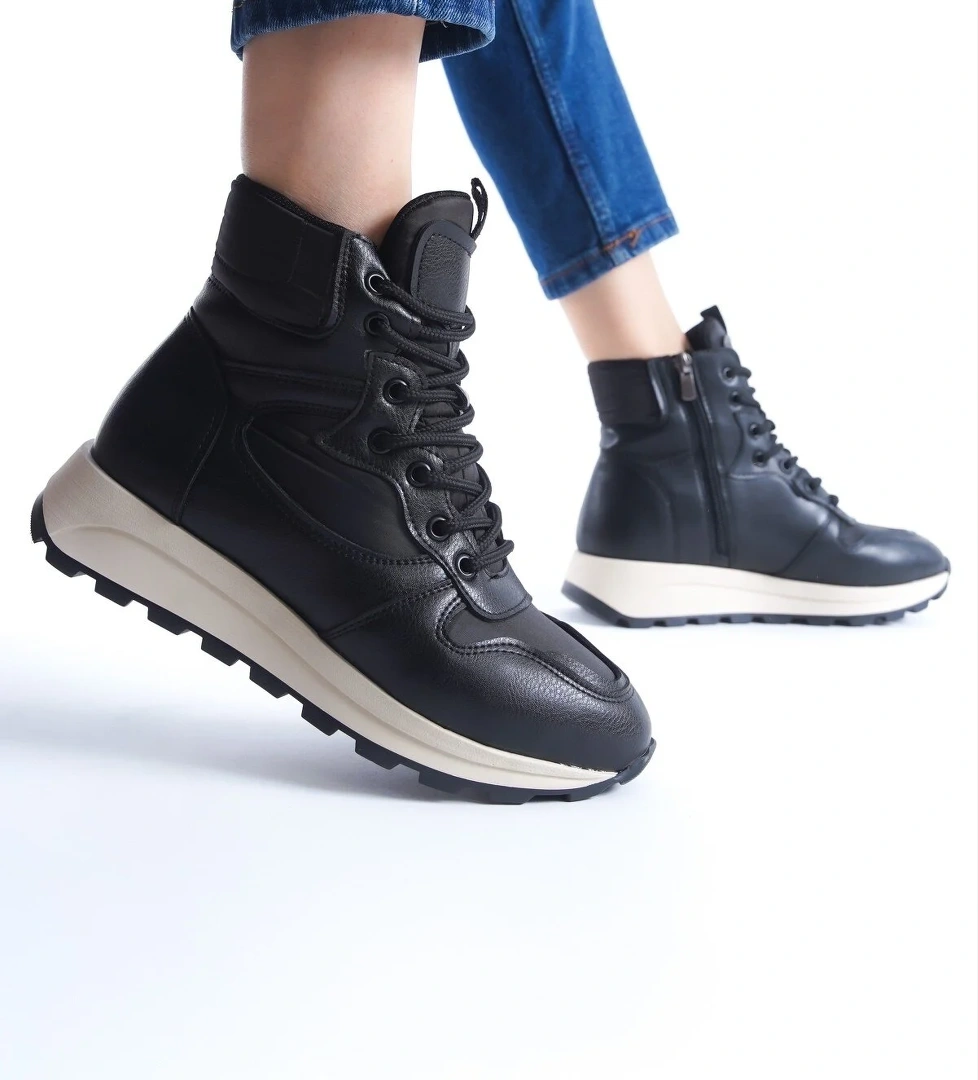 Misref Siyah Günlük Hafif Rahat Spor Bot