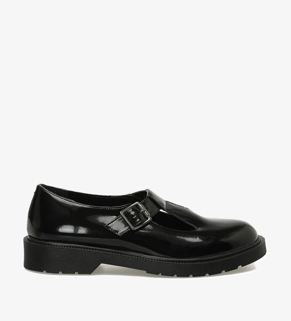 25K-2105 5PR Siyah Kadın Oxford Ayakkabı - Görsel 1