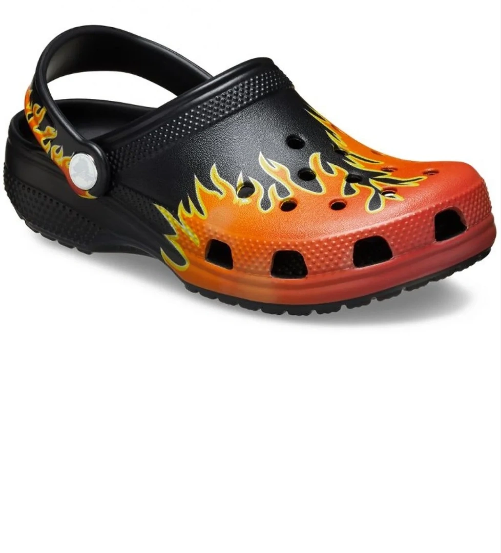 Crocs 211214 Classic Flames Clog T Siyah-Kırmızı Çocuk Terlik model görseli