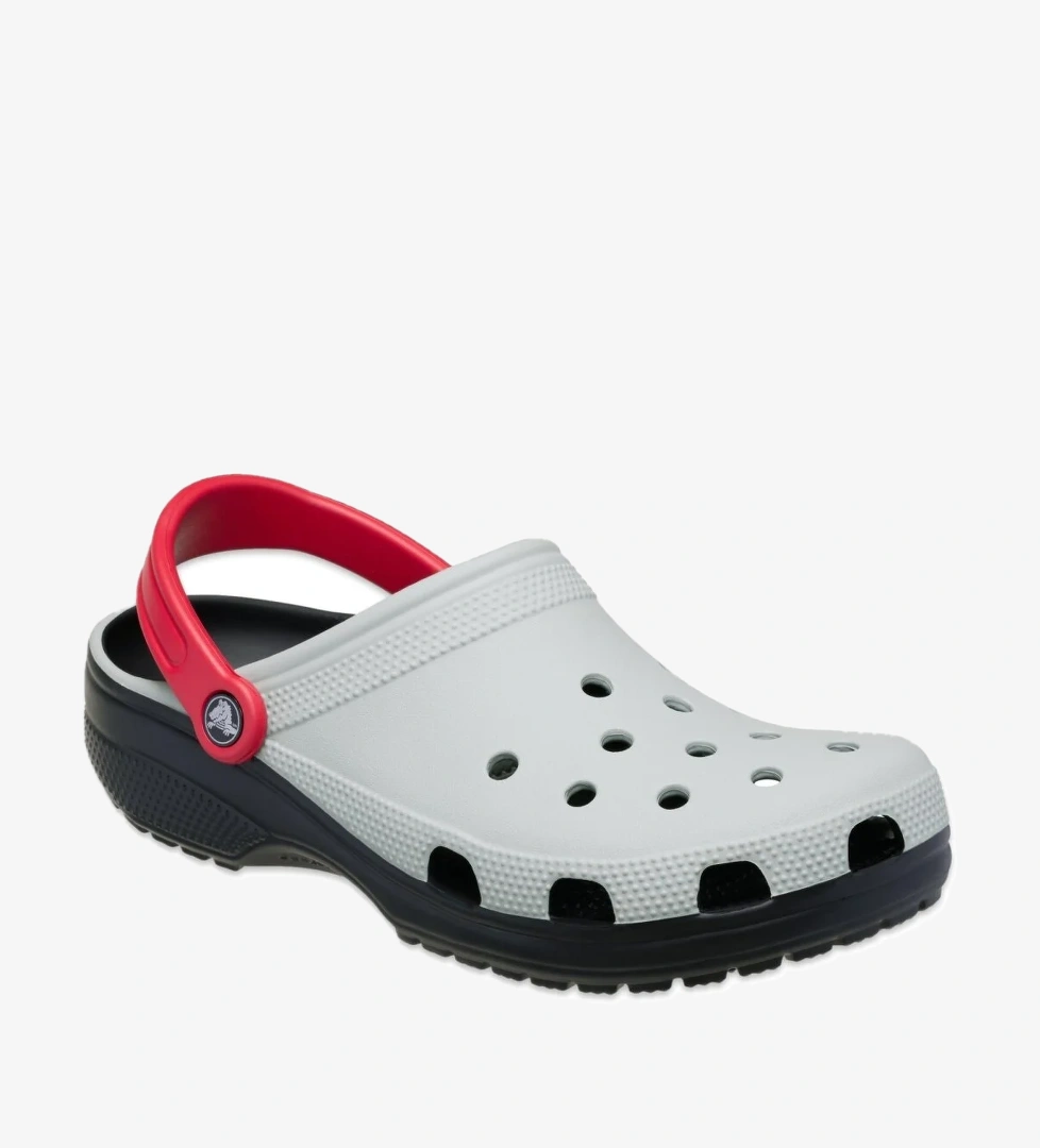 211265 Classic Retro Sport Clog T Gri-Turuncu Çocuk Terlik - Görsel 1