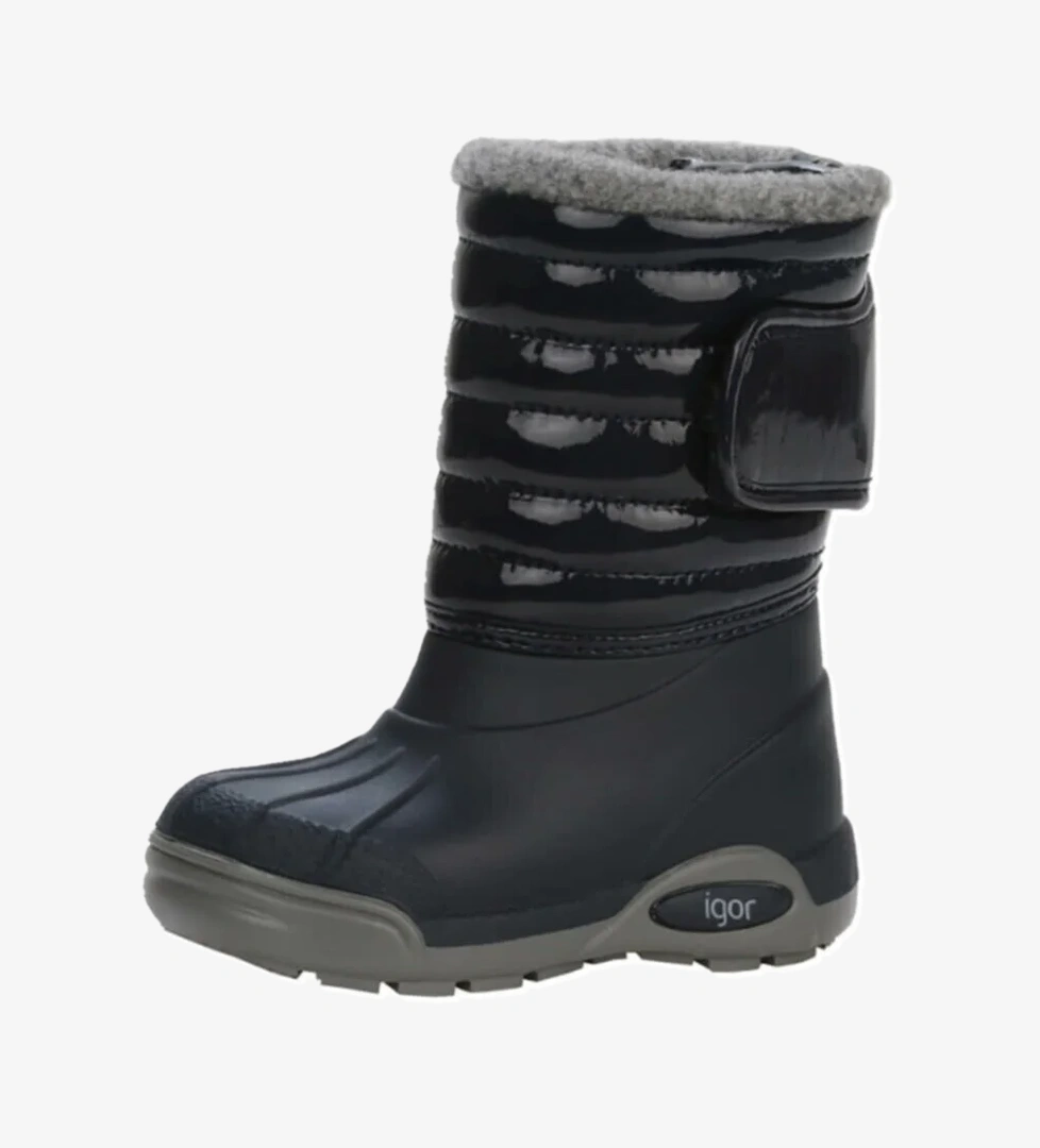 W10168 Topo Ski Charol Kadin Siyah Bot W10168-igr003