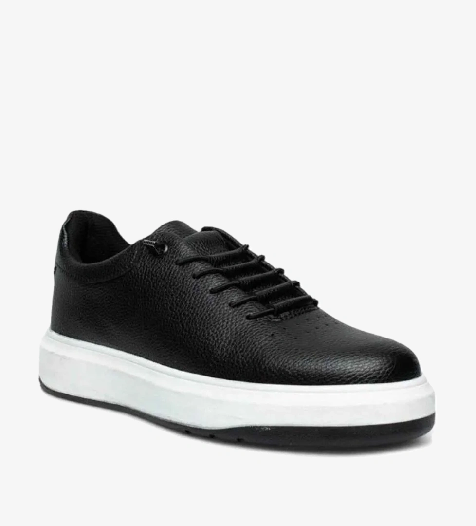 Conteyner 404-25 Deri Anatomik Erkek Ayakkabı Siyah Beyaz model görseli