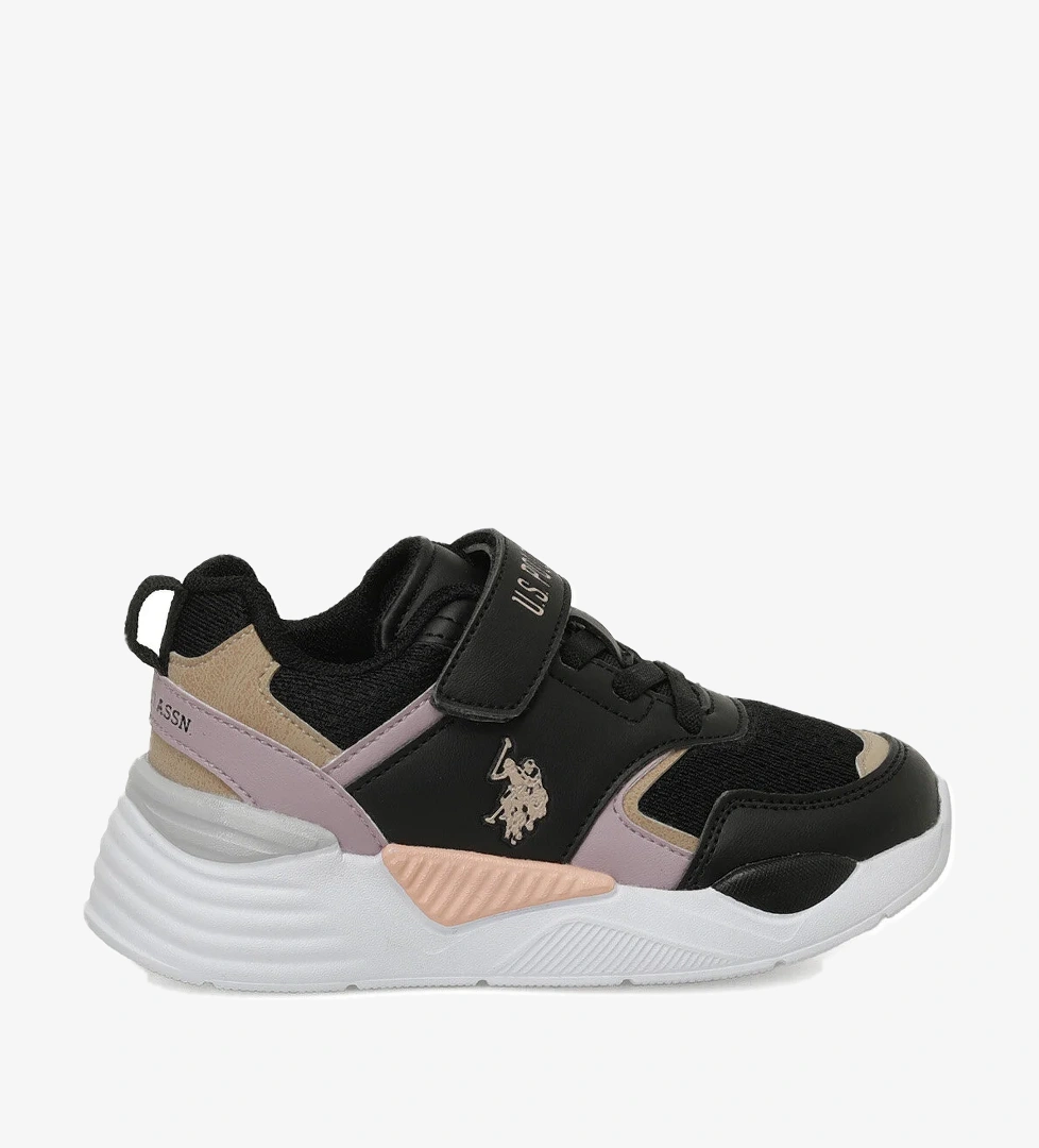 U.S. Polo Assn. TERMINAL JR 5PR Siyah Kız Çocuk Spor Ayakkabı - Görsel 1