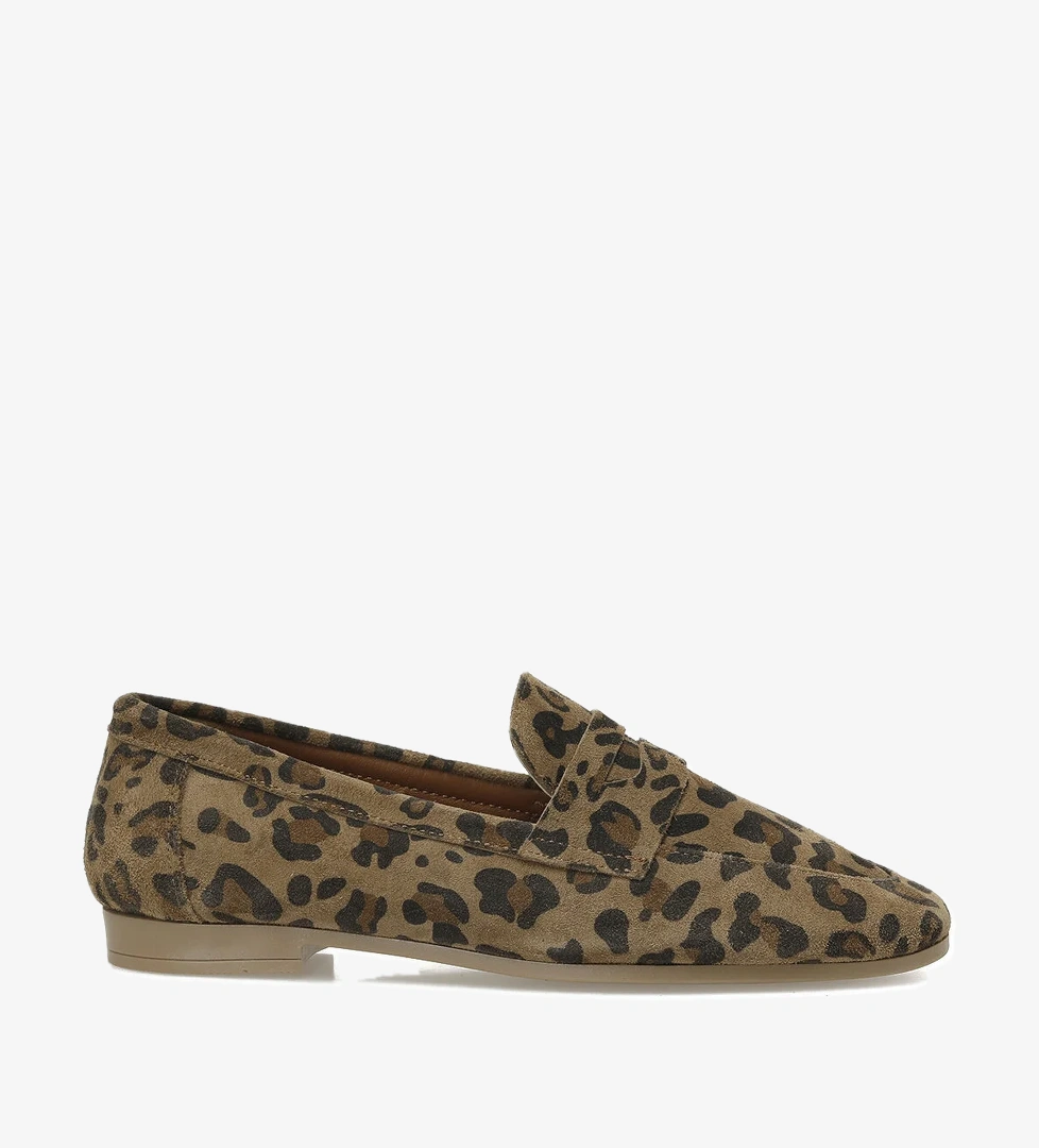 EYSAN5 5PR Leopar Kadın Loafer - Görsel 1