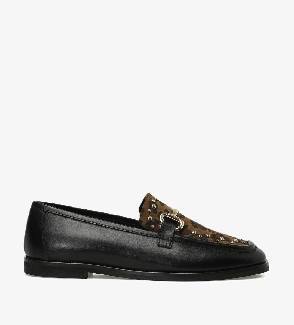 UMPAY5 5PR Leopar Kadın Loafer - Görsel 1
