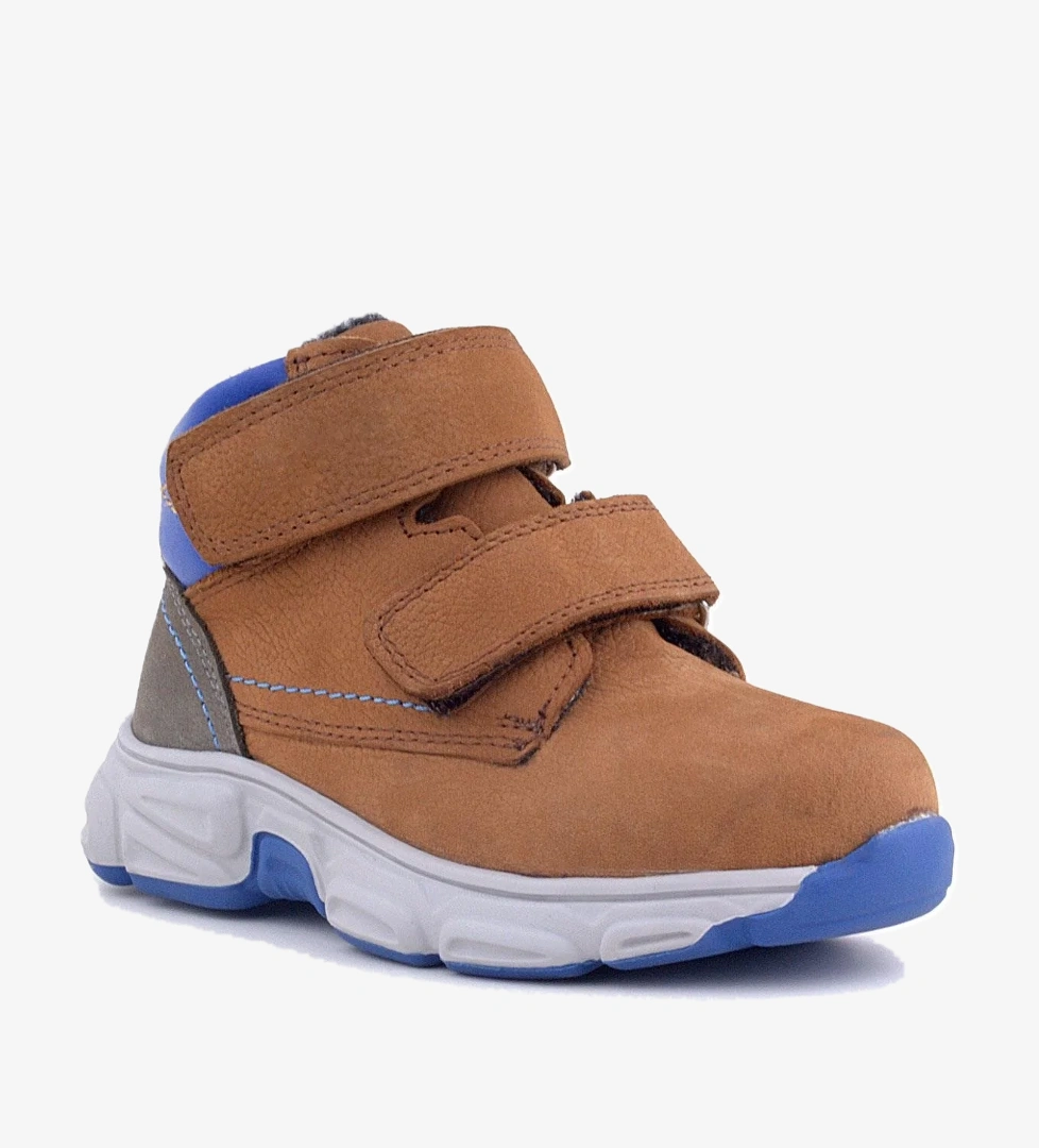 Pixel Hakiki Deri Taba Cırtlı Bebek Spor Bot Ayakkabı - Görsel 1