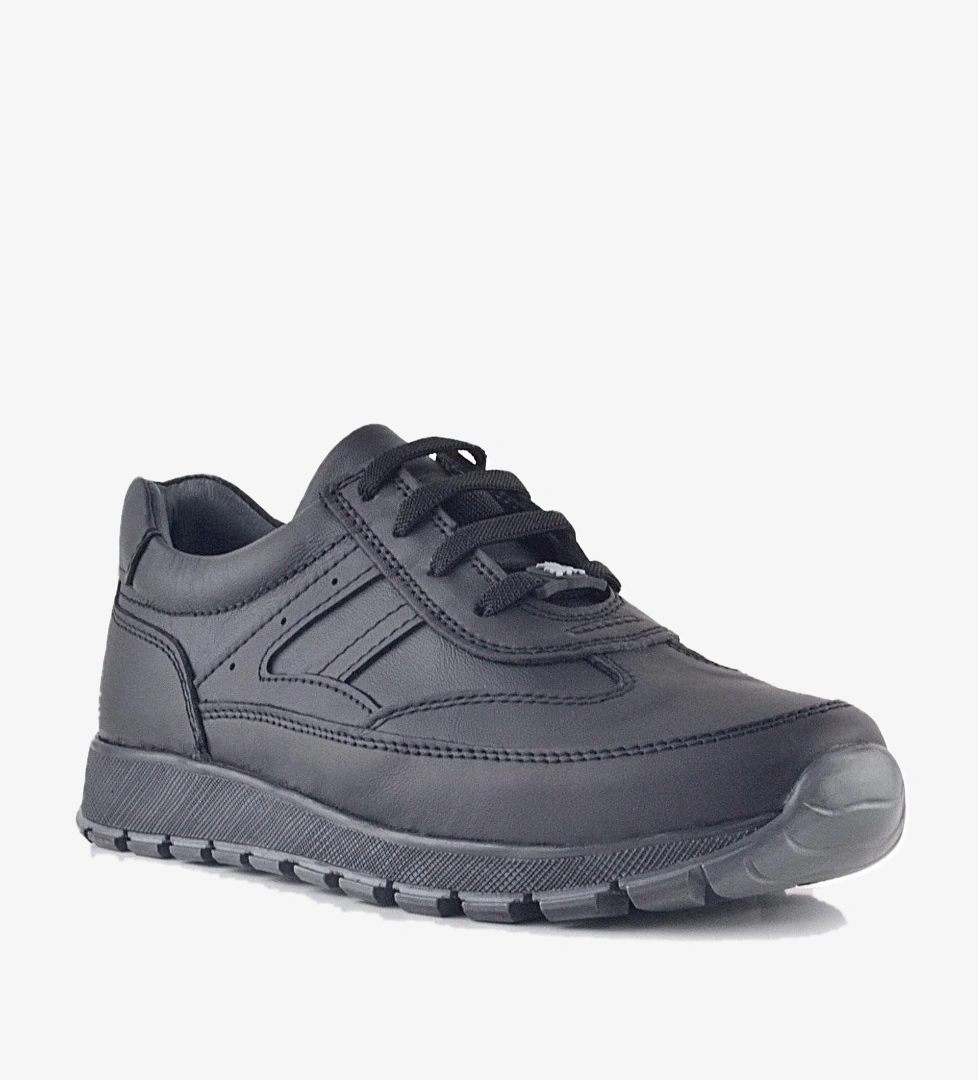 Rakerplus Hakiki Deri Siyah Bağcıklı Spor Günlük Ayakkabı model görseli