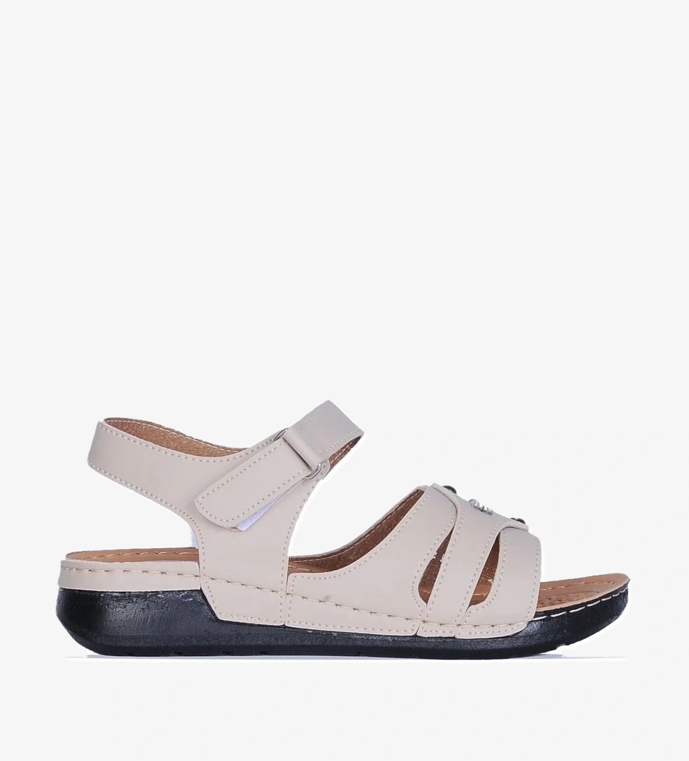 1108 Serra Cırtlı Kadın Düz Sandalet