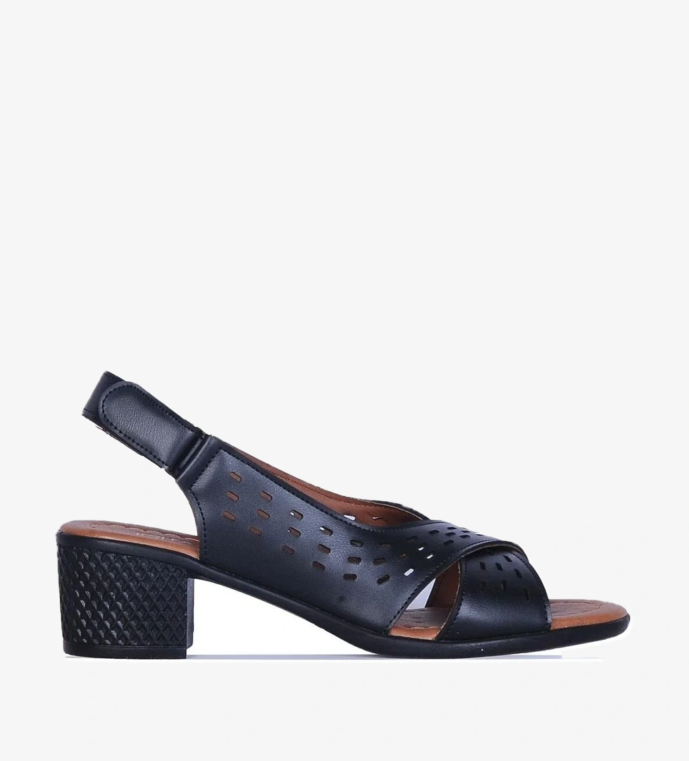 Fl1 Siyah 5cm Kadın Topuklu Sandalet - Görsel 1