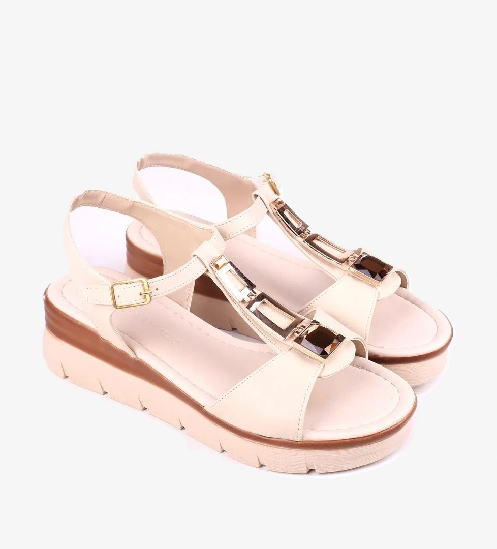 35157 Taş Detaylı Günlük Kadın Sandalet