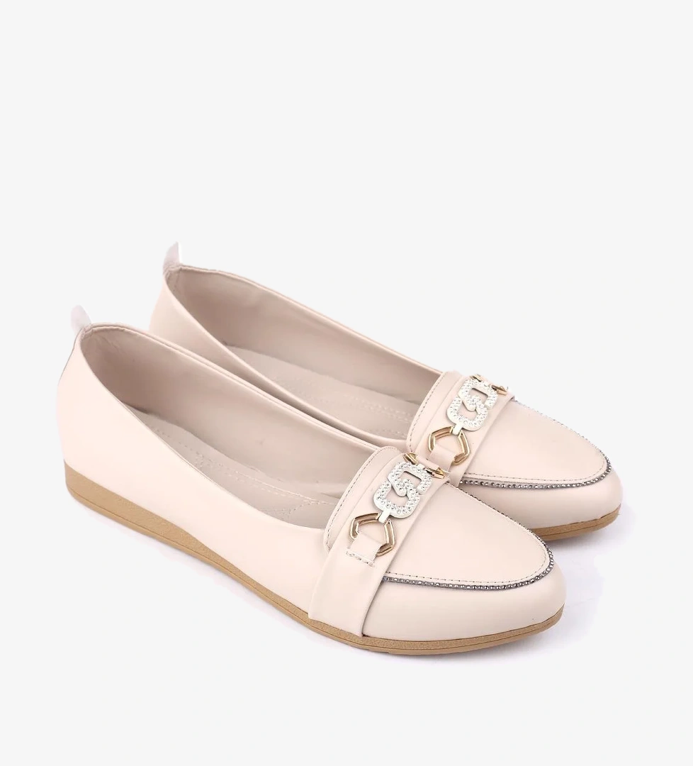 4717 Kadın Büyük Numara Rahat Taban Babet Ayakkabı - Görsel 1