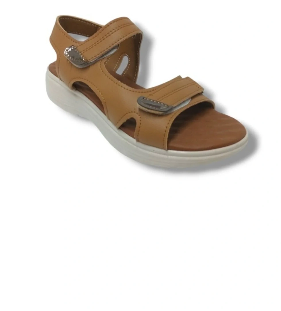 805-25 Deri Anatomik Cırt Bant Kadın Sandalet