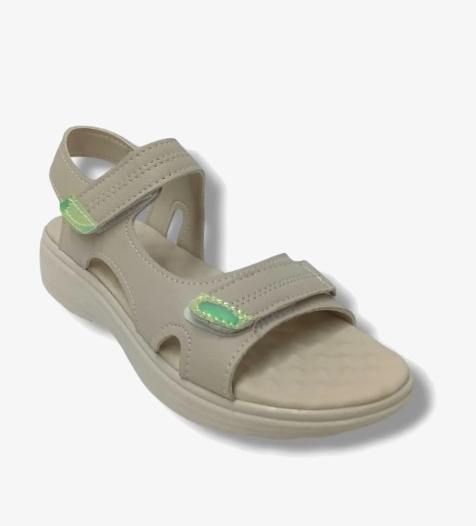 805-25 Deri Anatomik Cırt Bant Kadın Sandalet - Görsel 1