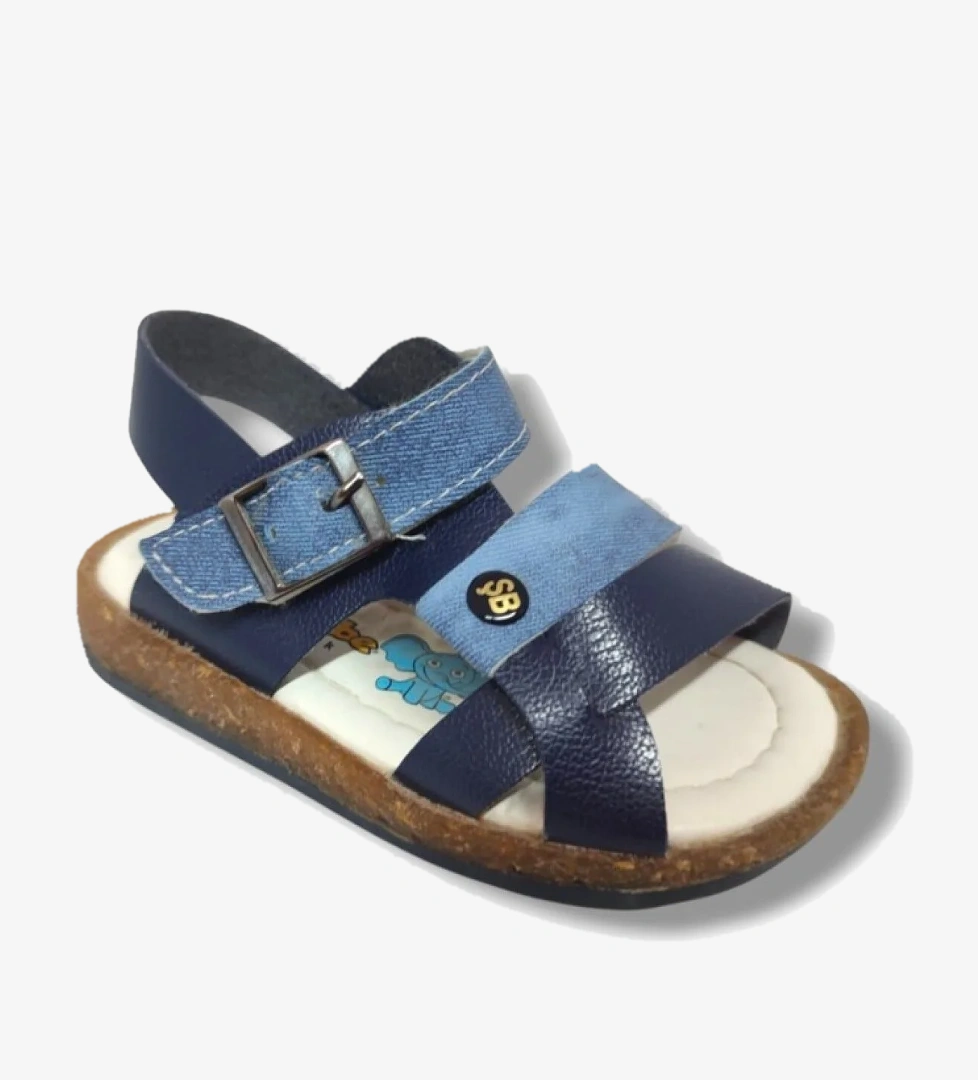 Şi̇ri̇ngenç Şirinbebe 1595-20 Anatomik 3 Bant Kemer Tokalı Erkek Çocuk Sandalet Lacivert Mavi 21-25 model görseli