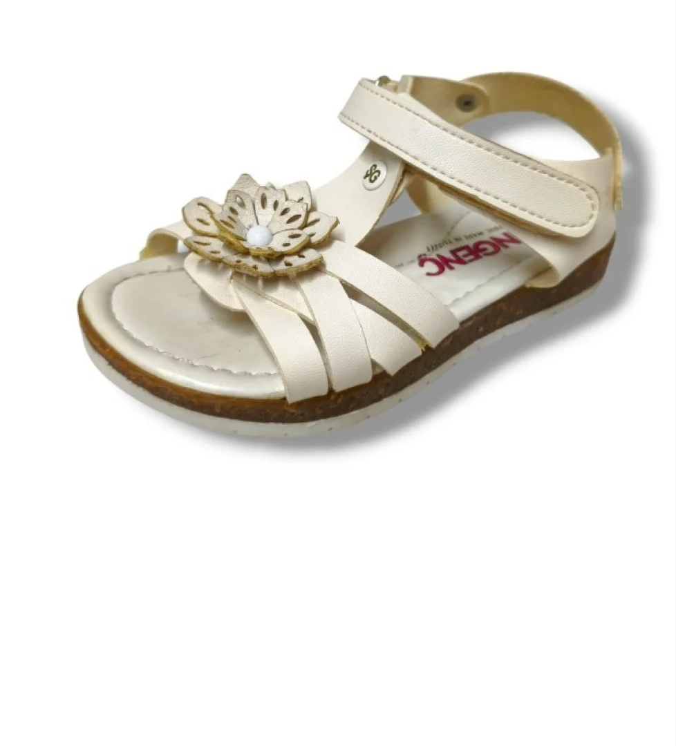 Şi̇ri̇ngenç Şiringenç 3083-20 Çapraz Şerit Çiçekli Kız Çocuk Sandalet 26-30 model görseli