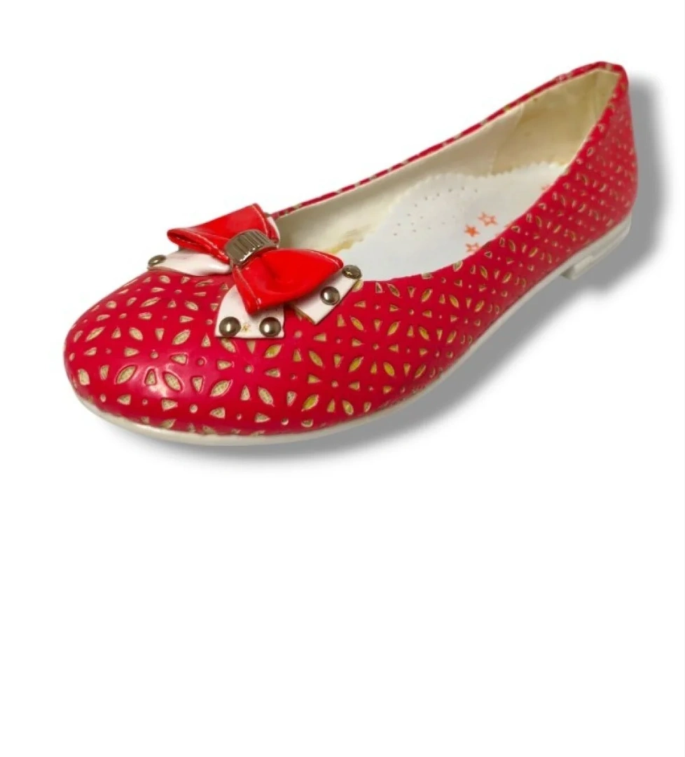 Miss Jr Mıss Jr 3057-20 Çicek Desenli Fiyonklu Kız Çocuk Babet model görseli