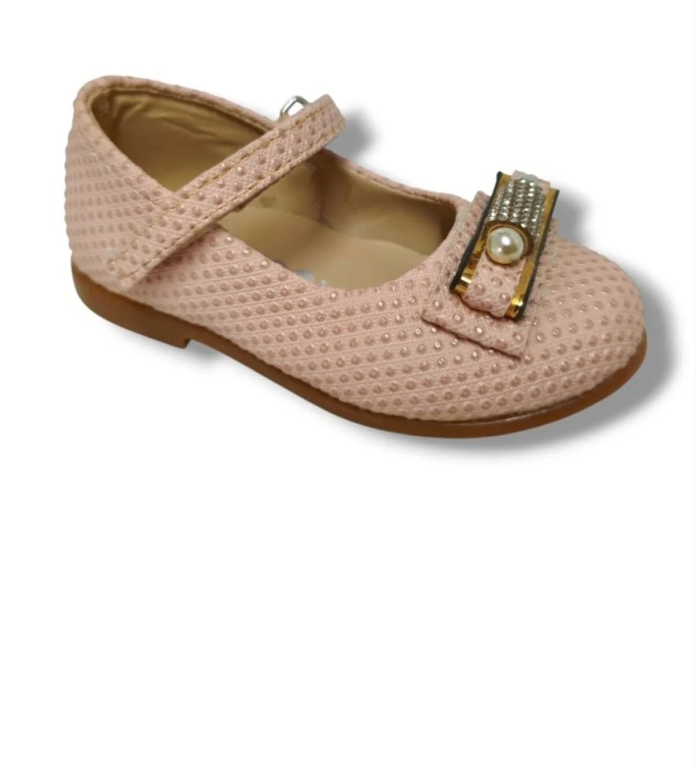 Hoppy 3086-20 Baskı Deri İnci Taşlı Kız Çocuk Babet 21-25 model görseli