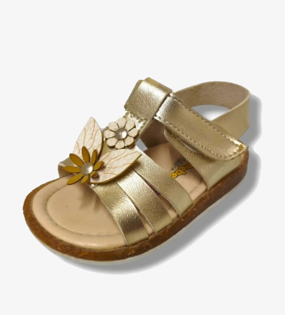 Şi̇ri̇nbebe Şirinbebe 3066-20 Çift Çiçekli Cırtlı Kız Çocuk Sandalet model görseli