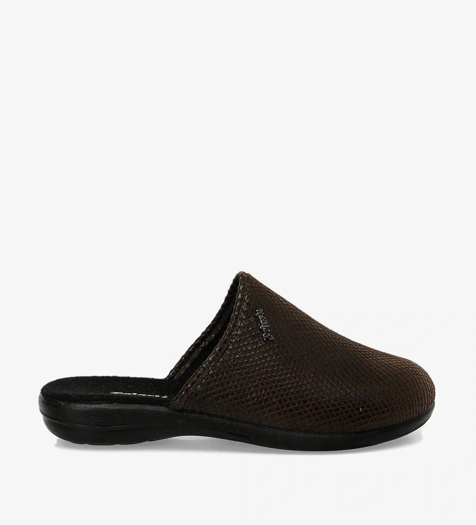 609014.Z5PR Kahverengi Kadın Ev Terliği - Görsel 1