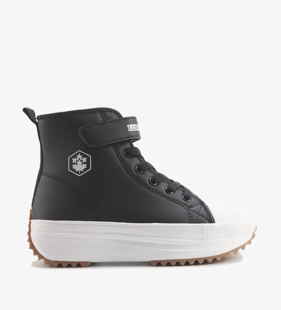 NELLY PU 4PR Siyah Kız Çocuk High Sneaker - Görsel 1