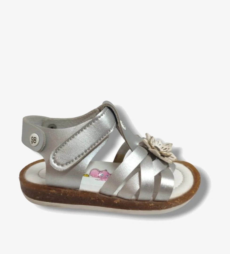 Şi̇ri̇ngenç Şiringenç 1658-20 Çapraz Desen Çiçekli Kız Çocuk Sandalet 21-25 model görseli