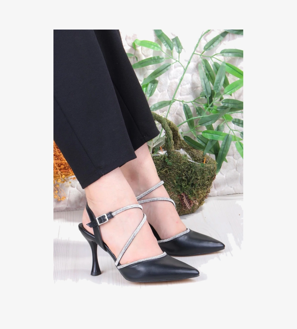 Fort 35691 Cilt Biye Taşlı Topuklu Abiye Ayakkabı Kadın Ayakkabı model görseli