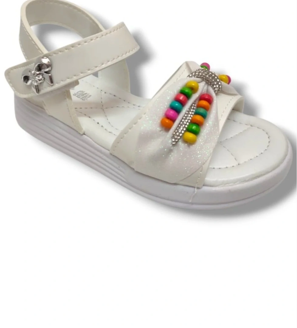 Butiqe 1809-25 Boncuk Taşli Anatomik Kız Çocuk Sandalet 31-35 model görseli