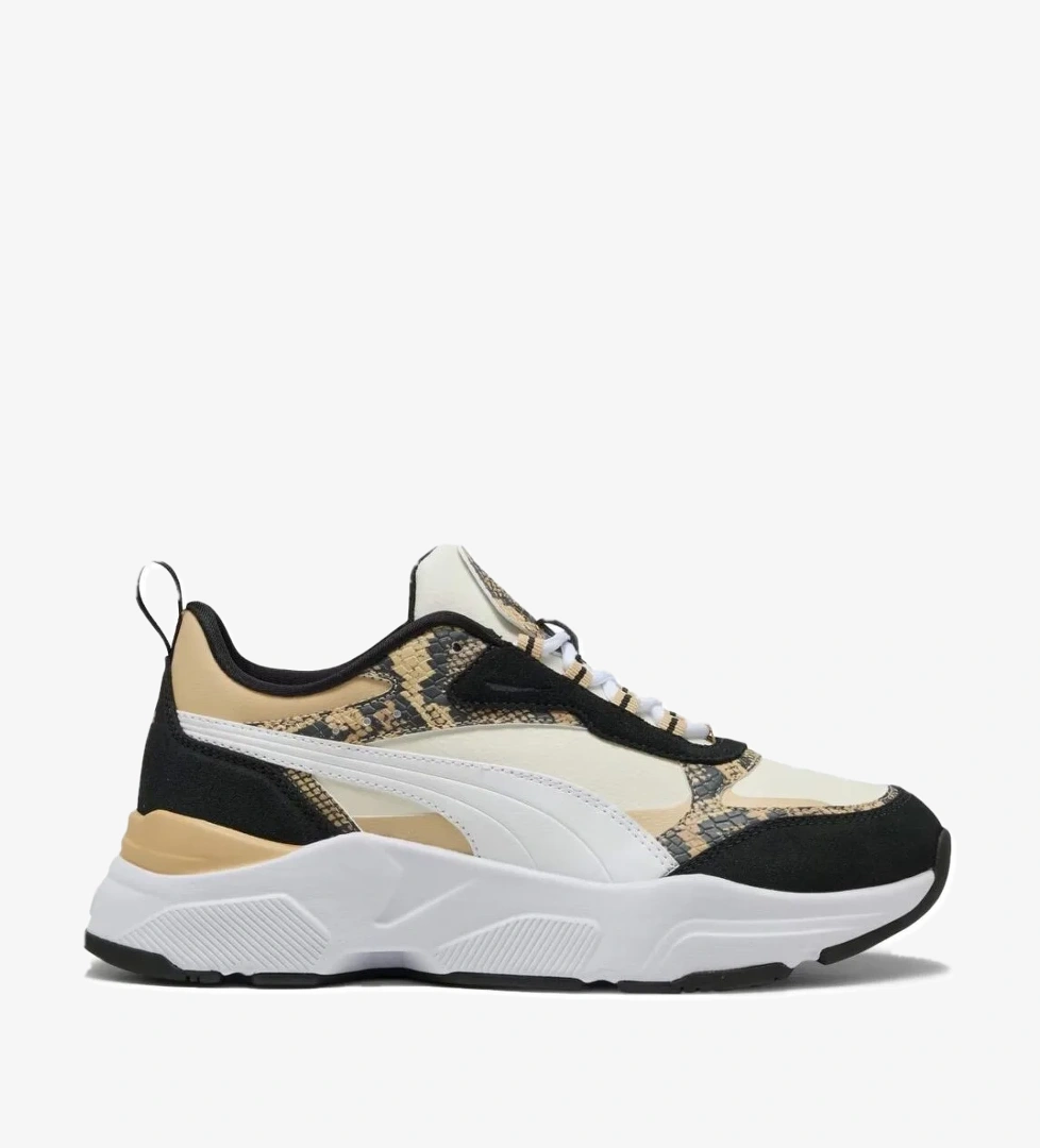 400693 Cassia Snake Chic Spor Ayakkabı Krem - Görsel 1