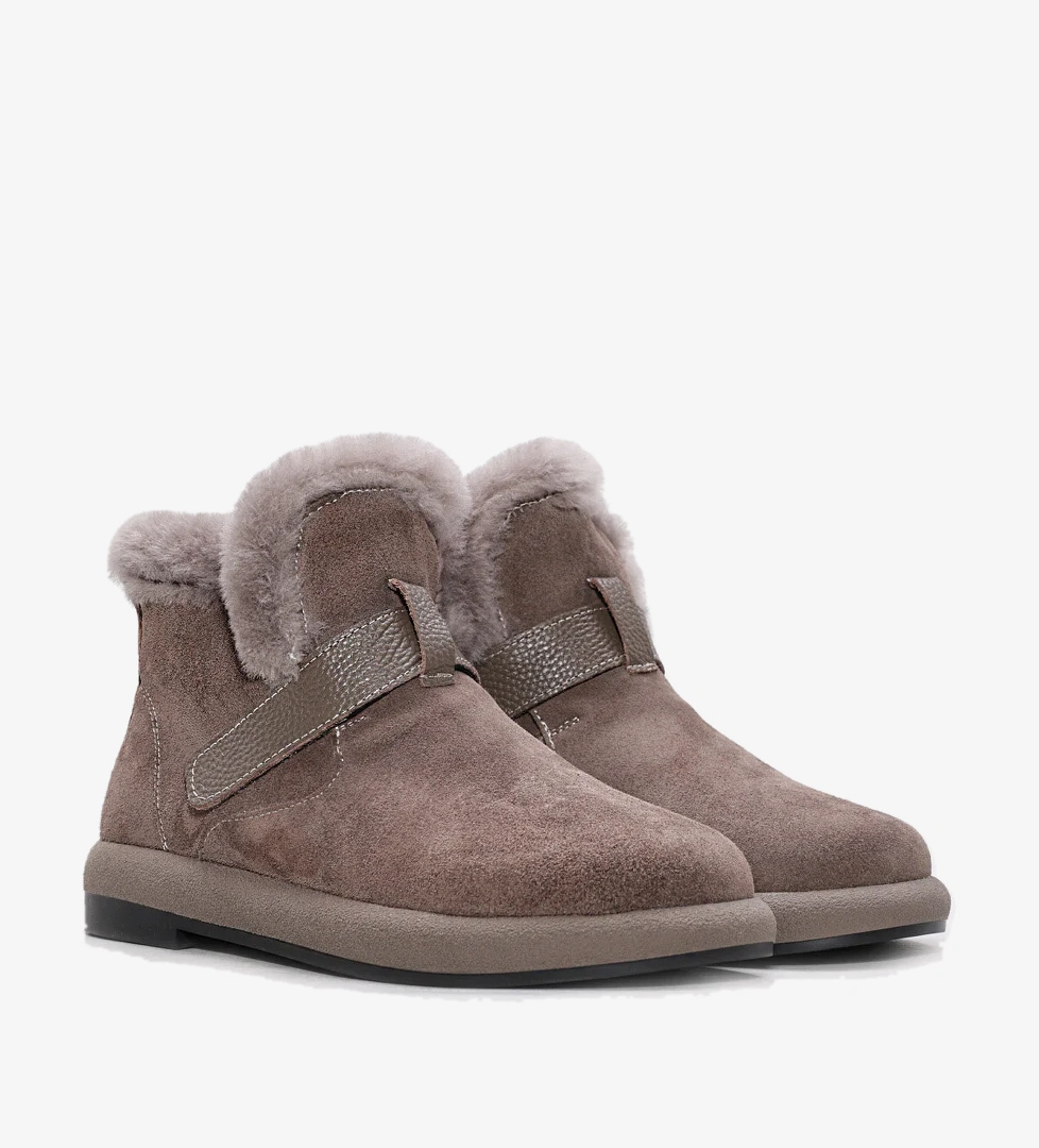 Hakiki Deri Kürklü Kadın Klasik Bot 710KZA2000