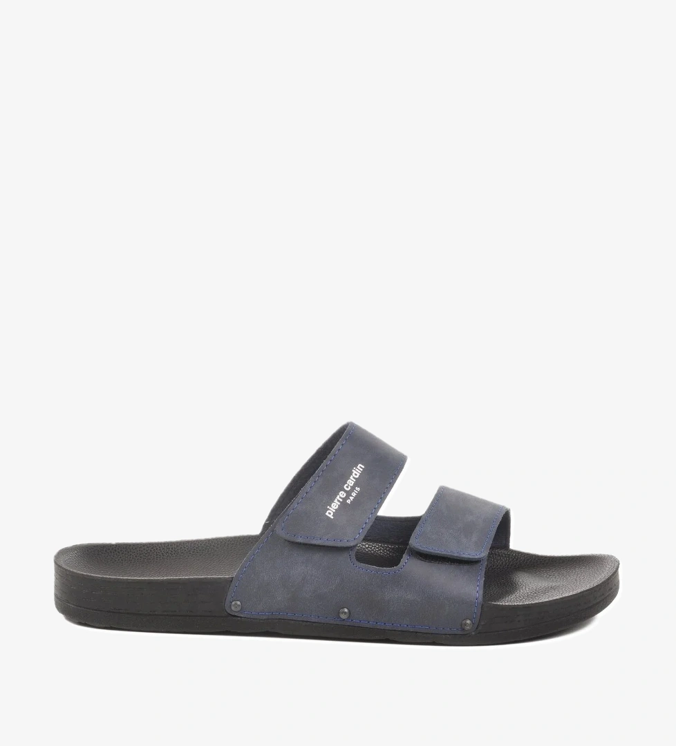 Lacivert Cırtlı Büyük Numara Erkek Terlik PC-7039 M