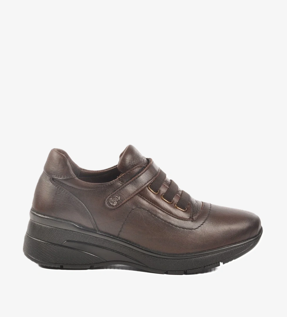 Kahve Hakiki Deri Kadın Casual Ayakkabı