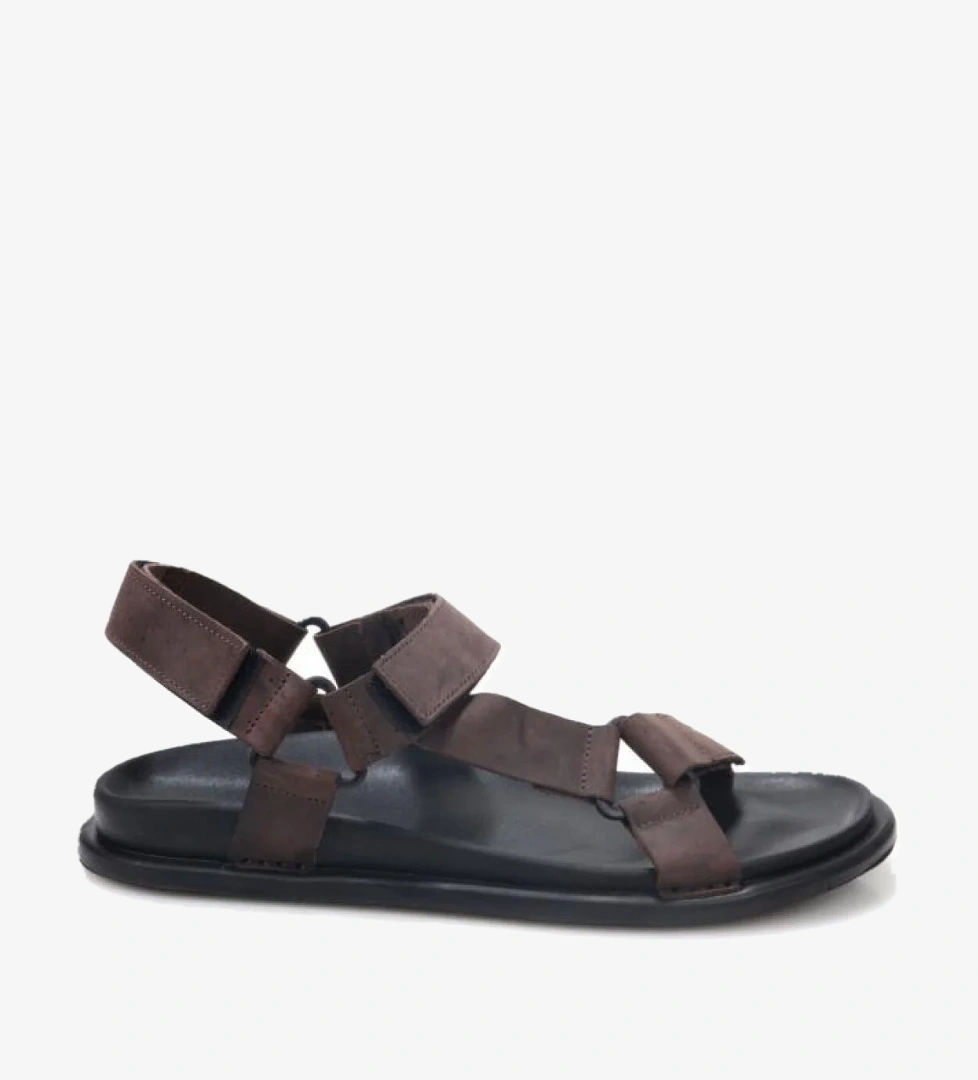 Pisagor Ps-33770 Erkek Ortopedik Deri Sandalet