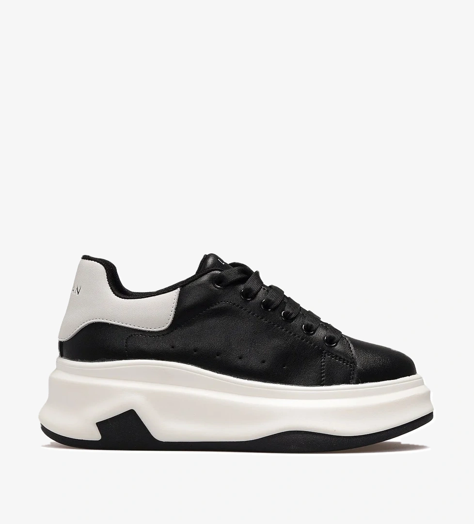 Lufian April Kadın Günlük Sneaker Spor Ayakkabı 25k 121230028 Z Ekru Siyah model görseli