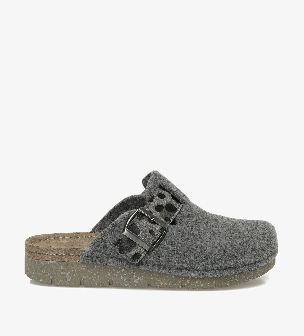 609034.Z5PR Gri Kadın Sabo Terlik - Görsel 1