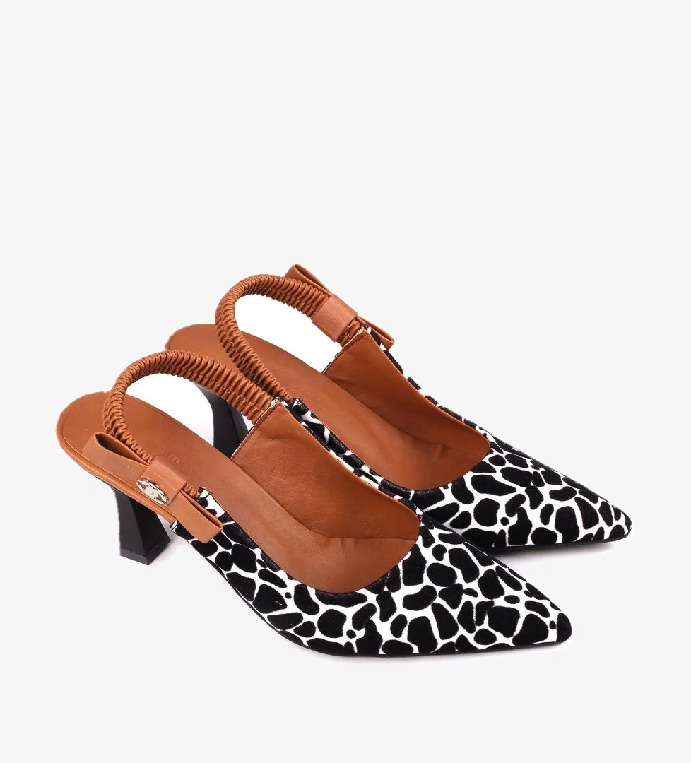 154 Kadın 8 Cm Topuklu Arkası Açık Stiletto Ayakkabı