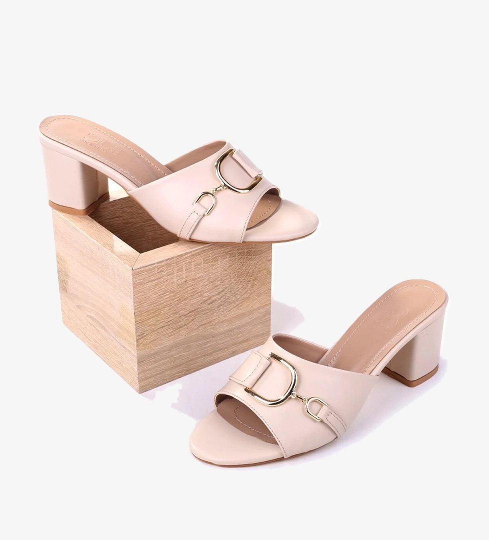 Papuç Sepeti Ll107 Kadın 6,5 Cm Kare Topuk Günlük Terlik model görseli