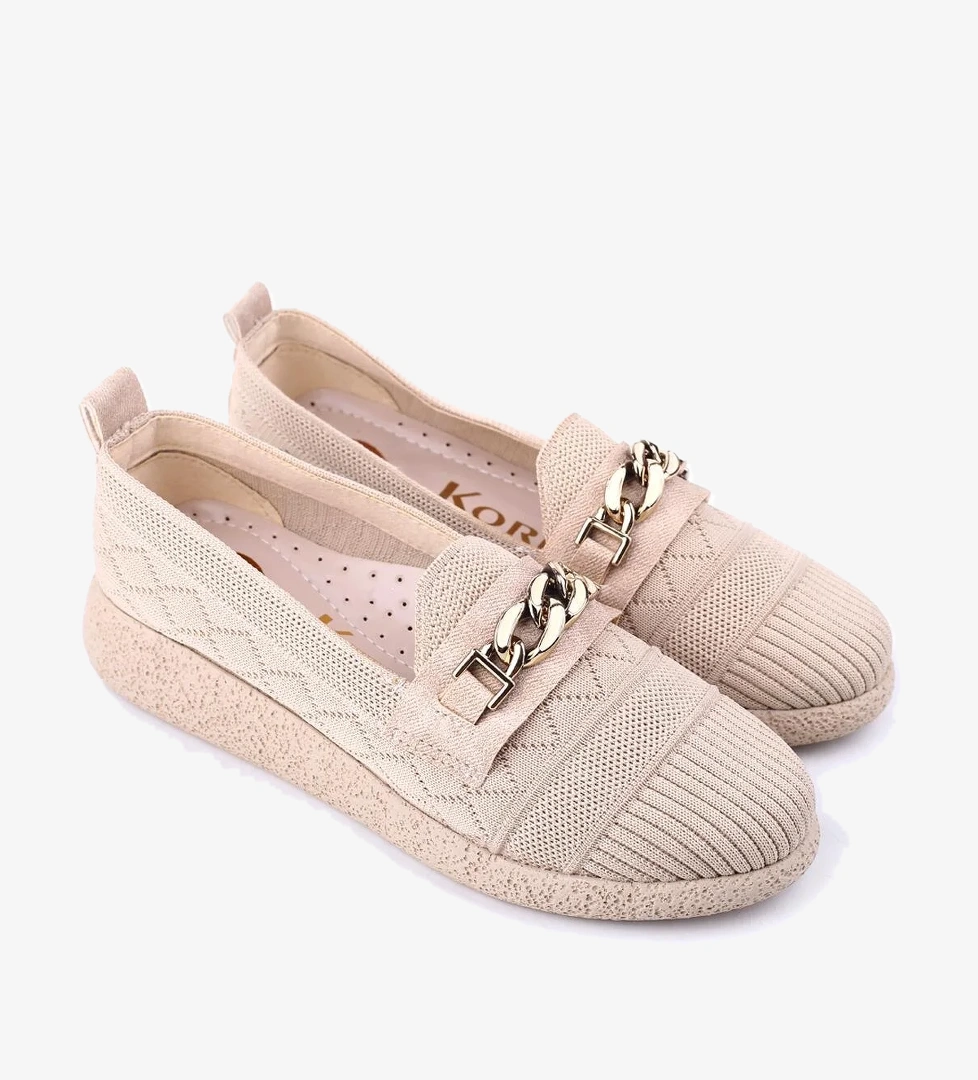 Papuç Sepeti 4757 Kadın Triko Örme Günlük Rahat Babet Ayakkabı model görseli