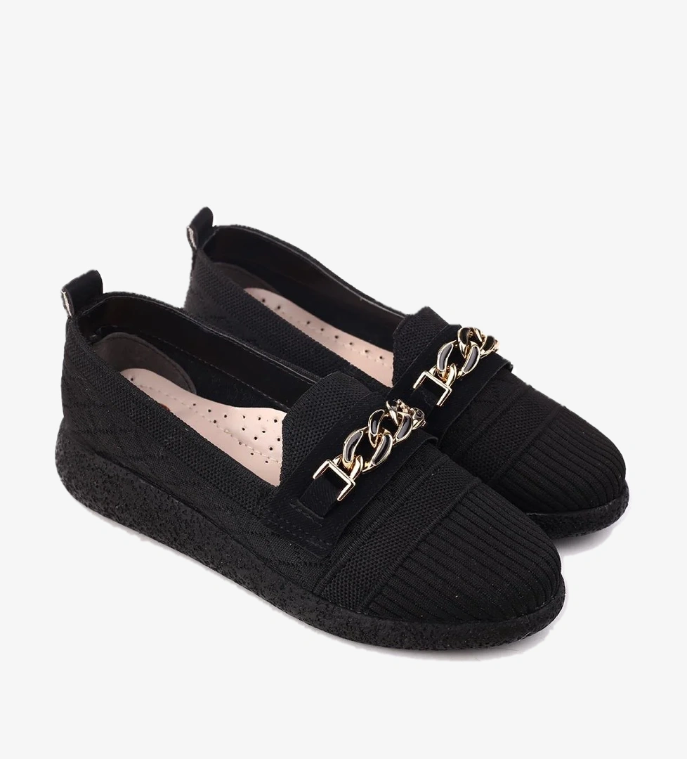 4757 Kadın Triko Örme Günlük Rahat Babet Ayakkabı