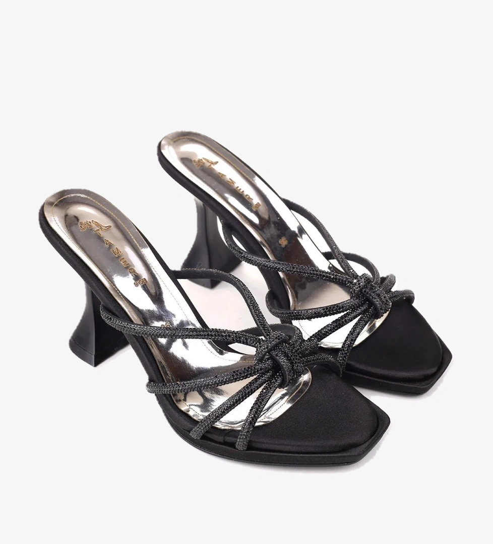 4747 Kadın 9 Cm Topuk Taşlı Fantazi Terlik