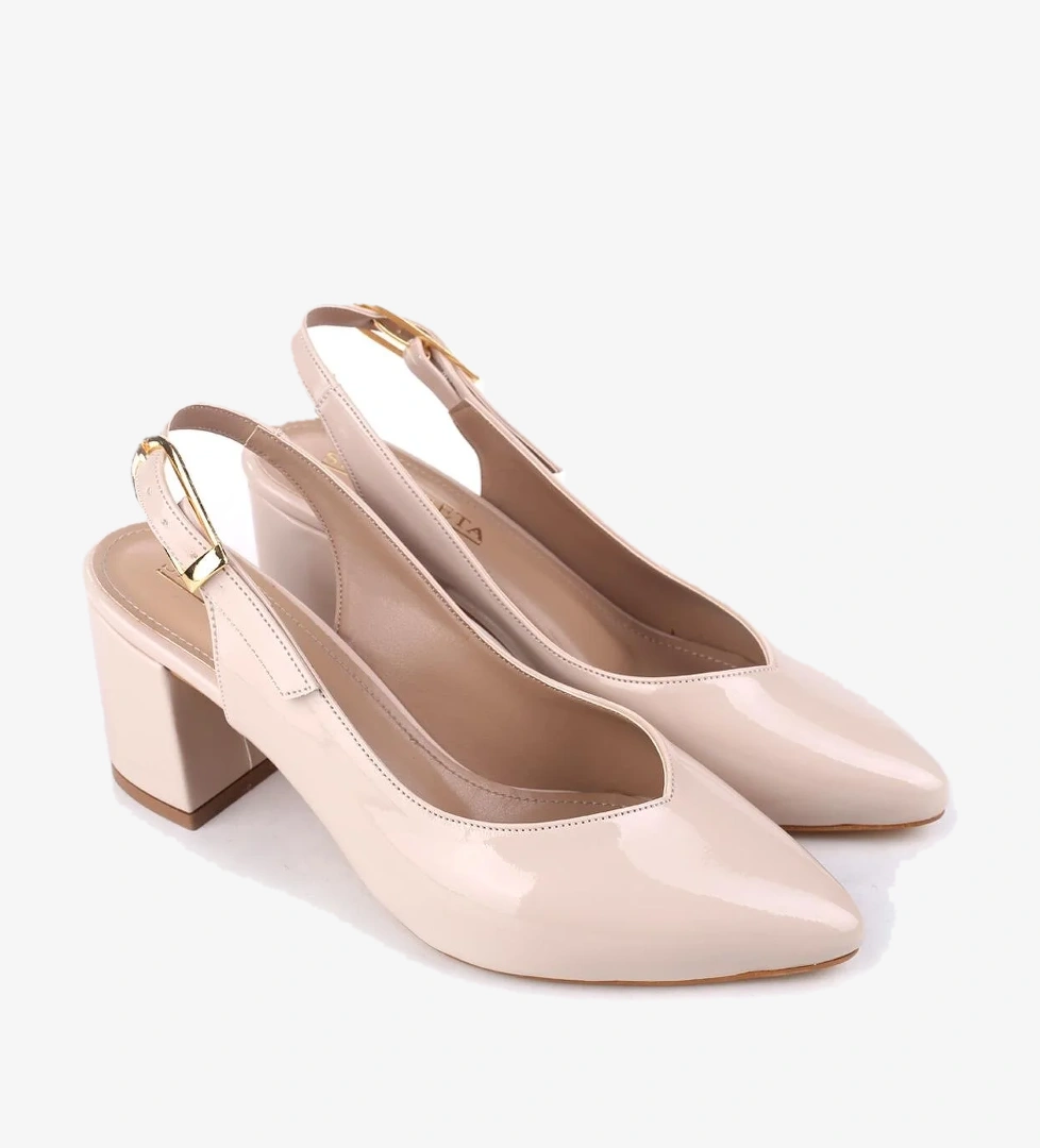 Papuç Sepeti 066 Kadın 7 Cm Topuklu Ayakkabı model görseli