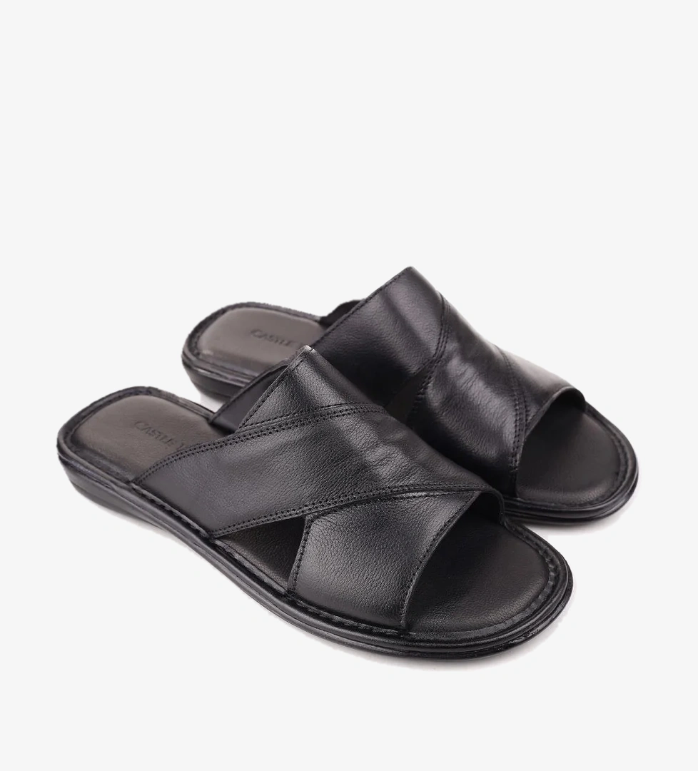 Castle Black 8523 Erkek Ortopedik Taban Hakiki Deri Terlik model görseli