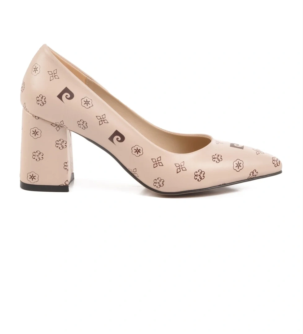 Bej Kadın Topuklu Ayakkabı - Görsel 1