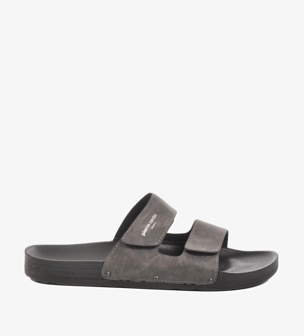 Füme Cırtlı Büyük Numara Erkek Düz Terlik