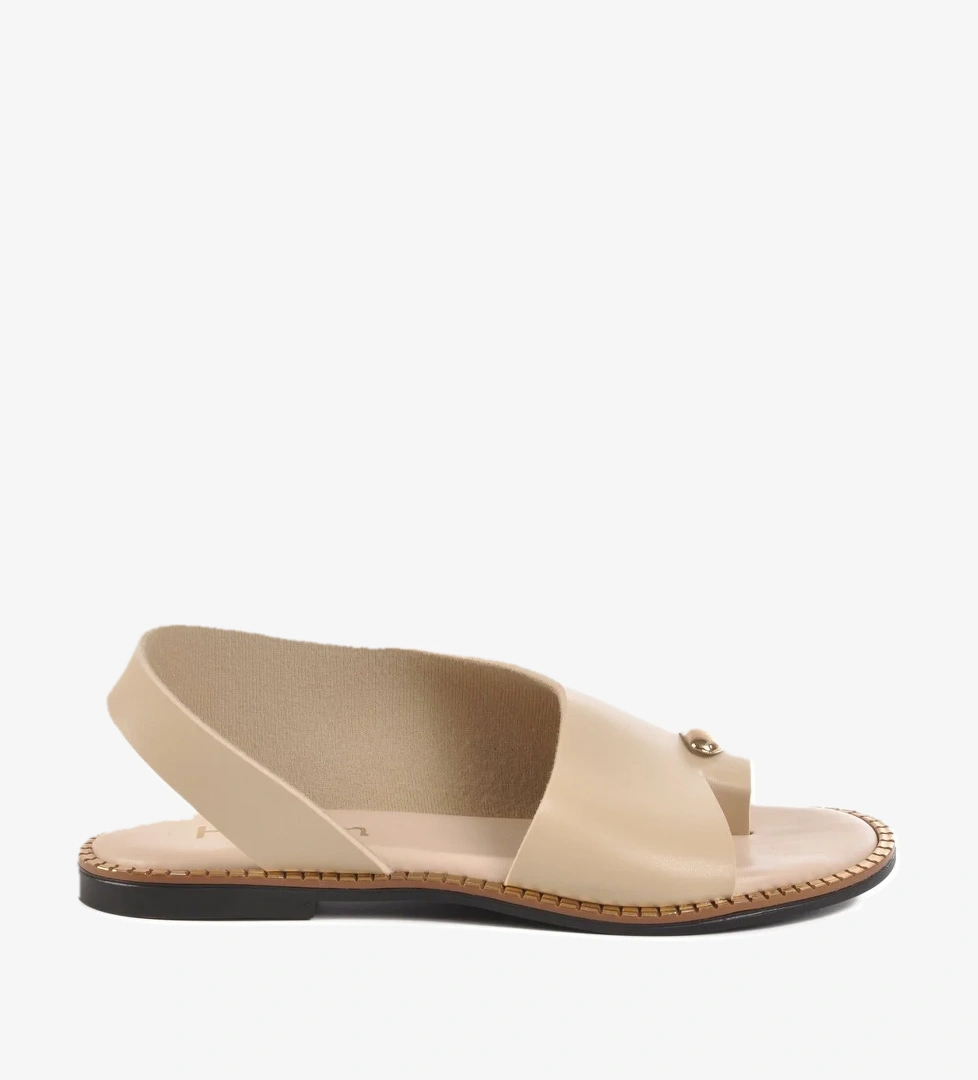 Bej Hafif İnce Taban Kadın Sandalet 102 Z